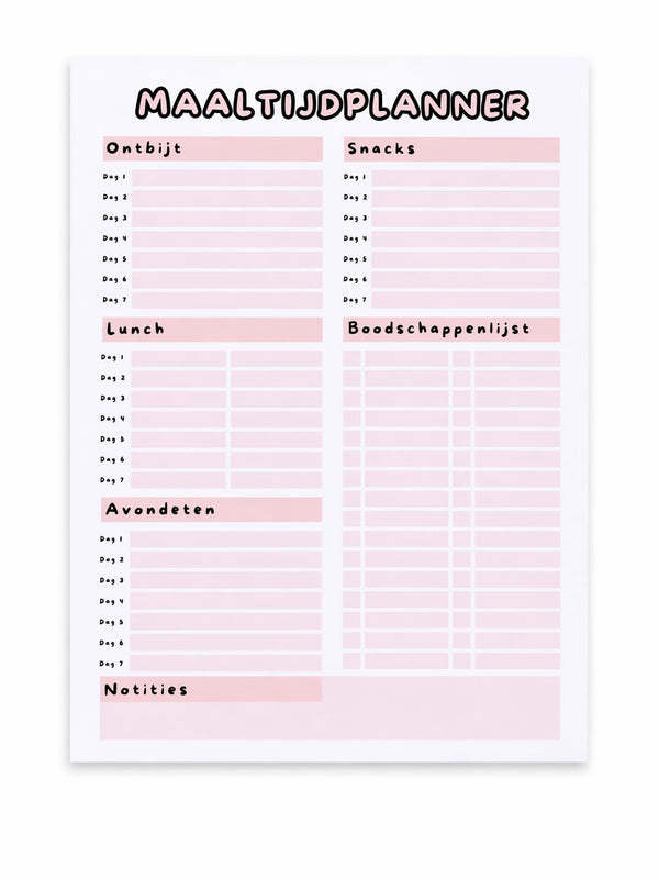De voordelen van een wekelijkse maaltijdplanner: rust, overzicht en gezonder leven
