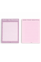 Set A6 Notitieblok Checklist – Motiverende Quotes – To Do Lijst – “Trust the Process” – “Make Today Beautiful” – Planner – Cadeau voor Vrouwen