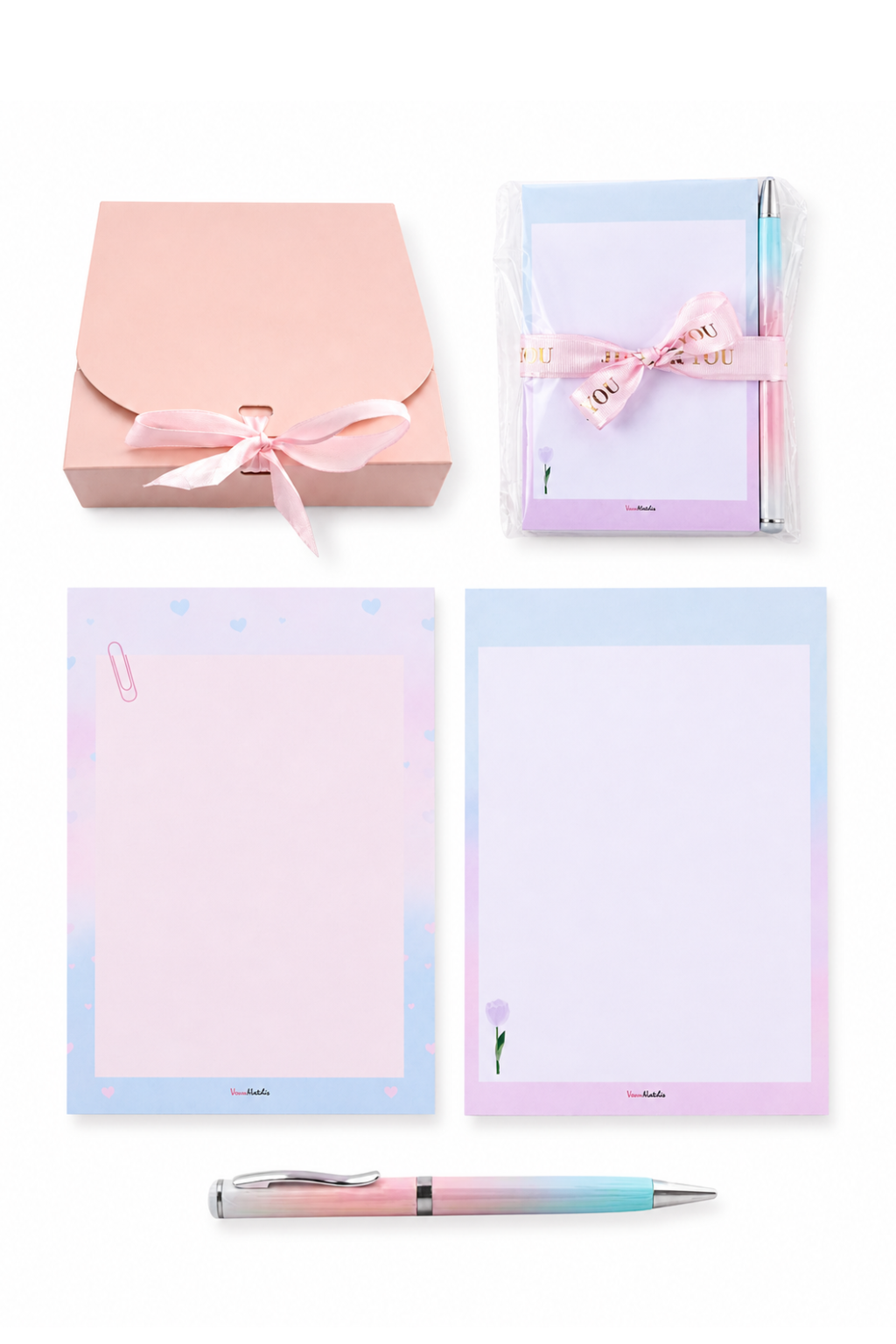 Cadeauset Notitieblok & Pen – Luxe Roze Giftbox – Perfect Cadeau voor Haar