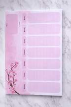 Weekplannner Pink Blossom A4 Bureau Planner Stijlvol Overzicht & Rust